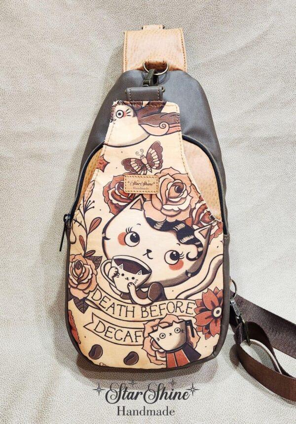 Death Before Decaf Sling Crossbody