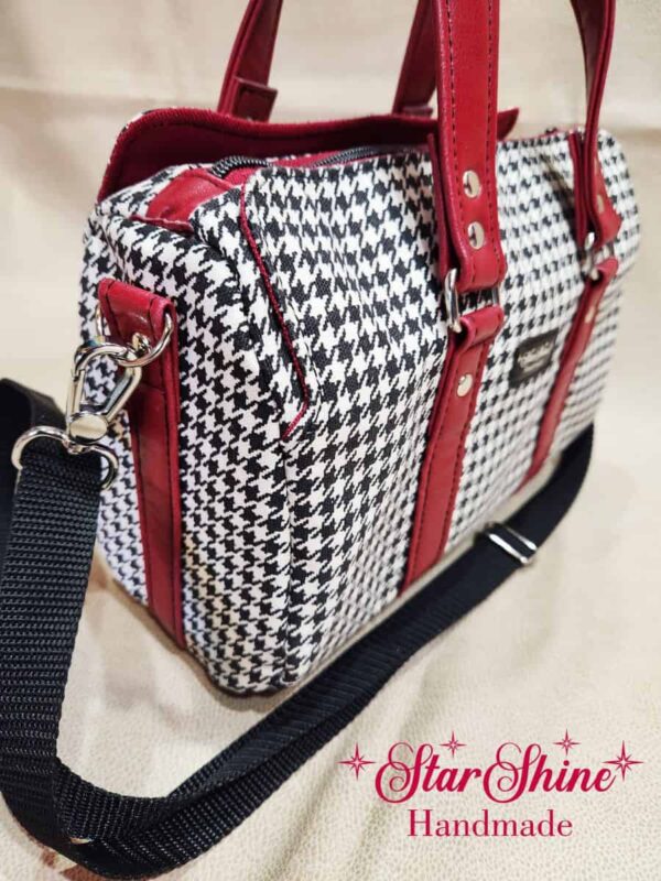 Houndstooth Marcel Barrel Bag