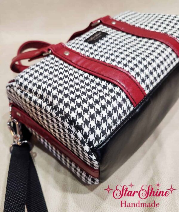 Houndstooth Marcel Barrel Bag