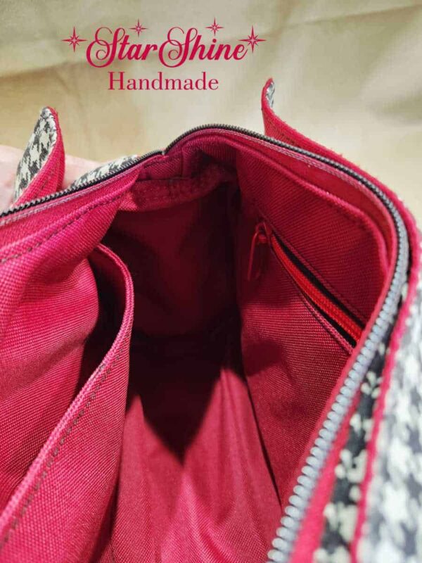 Houndstooth Marcel Barrel Bag