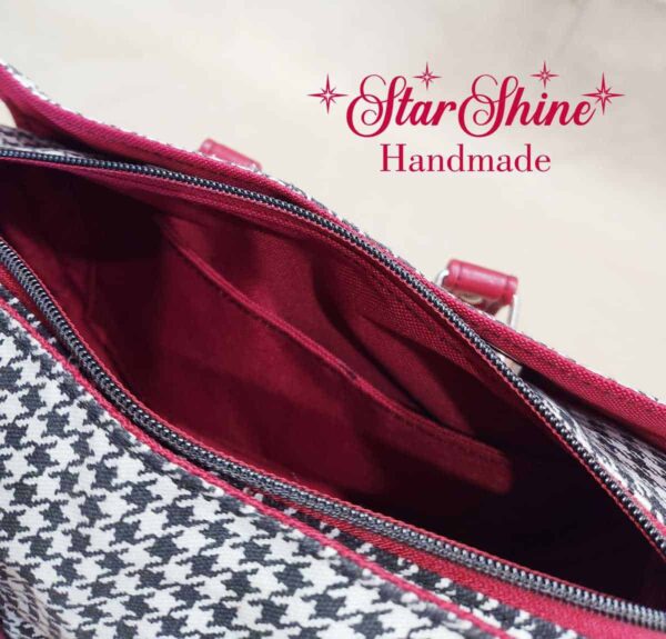 Houndstooth Marcel Barrel Bag