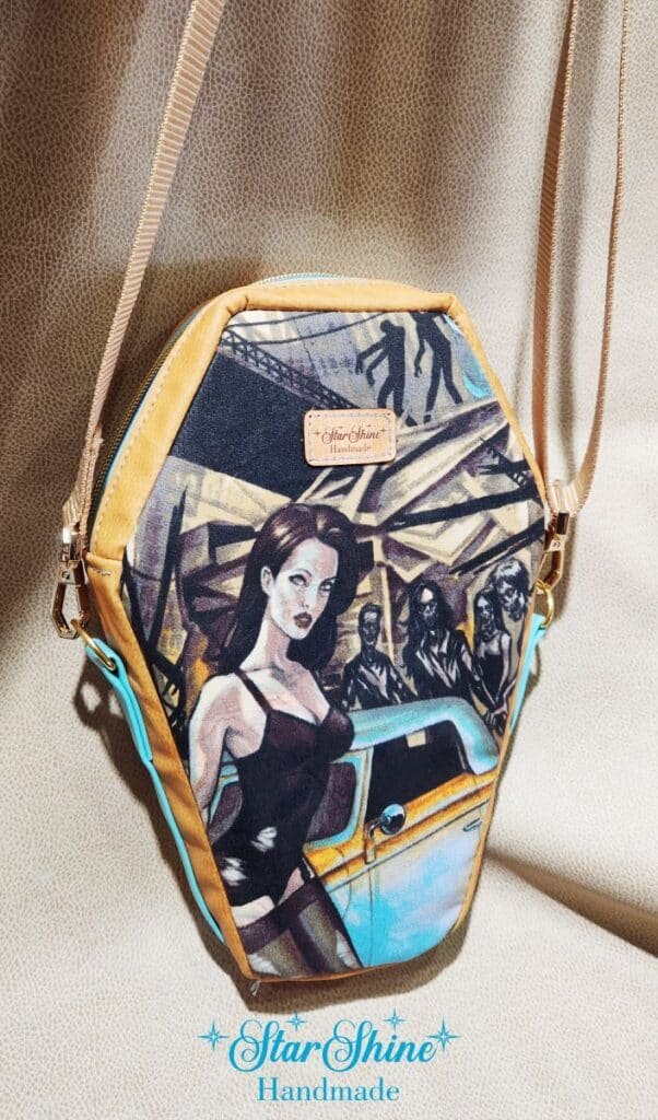 Pin-Up Zombie Coffin Crossbody Bag