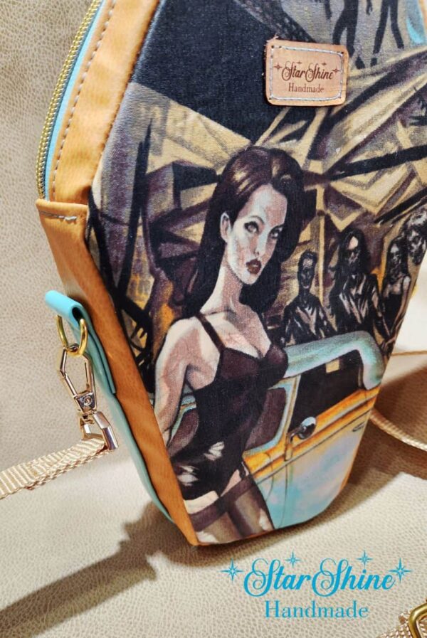 Pin-Up Zombie Coffin Crossbody Bag