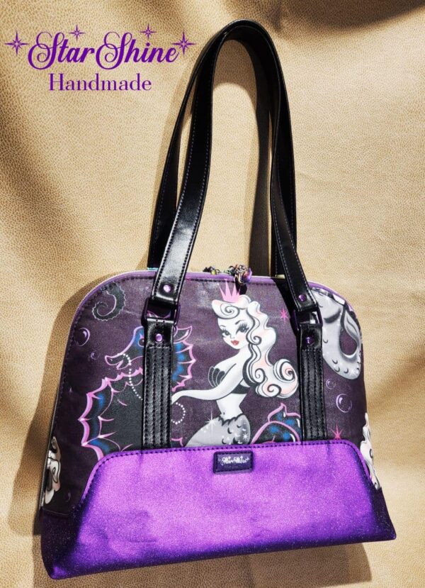 Purple Pin Up Mermaids Handbag