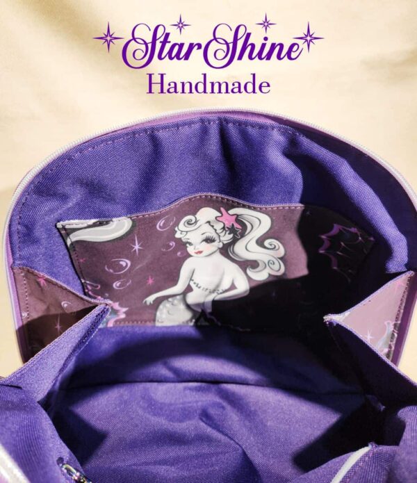 Purple Pin Up Mermaids Handbag