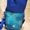 Blue and Gold Adjustable Small Crossbody Bag
