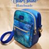 Blue and Gold Adjustable Small Crossbody Bag