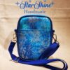 Blue and Gold Adjustable Small Crossbody Bag