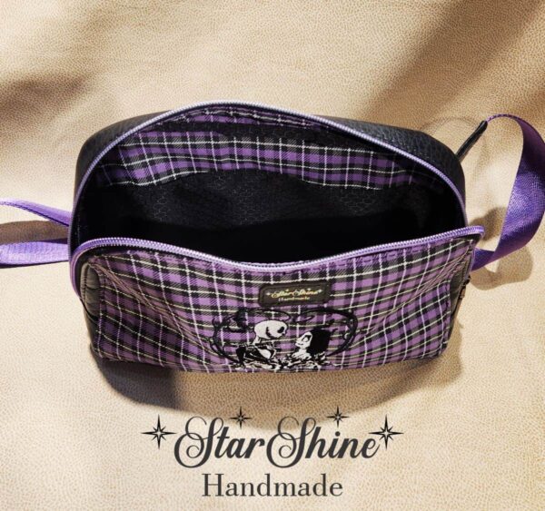 Purple and Black Custom Embroidered Crossbody-Waist Bag