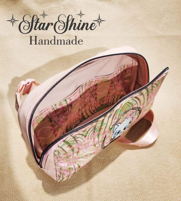 Pink Floral Kitty Convertible Sling Bag