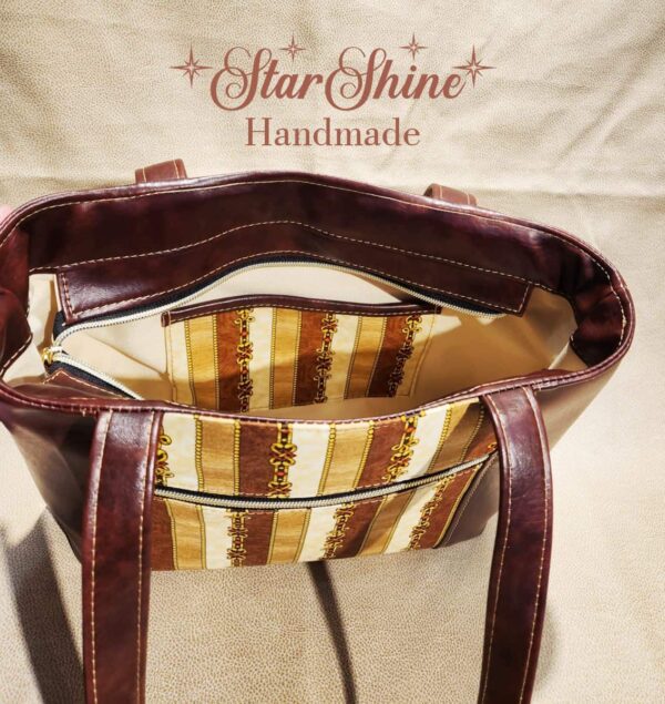 Classic Walnut Brown Urban Tote Handbag