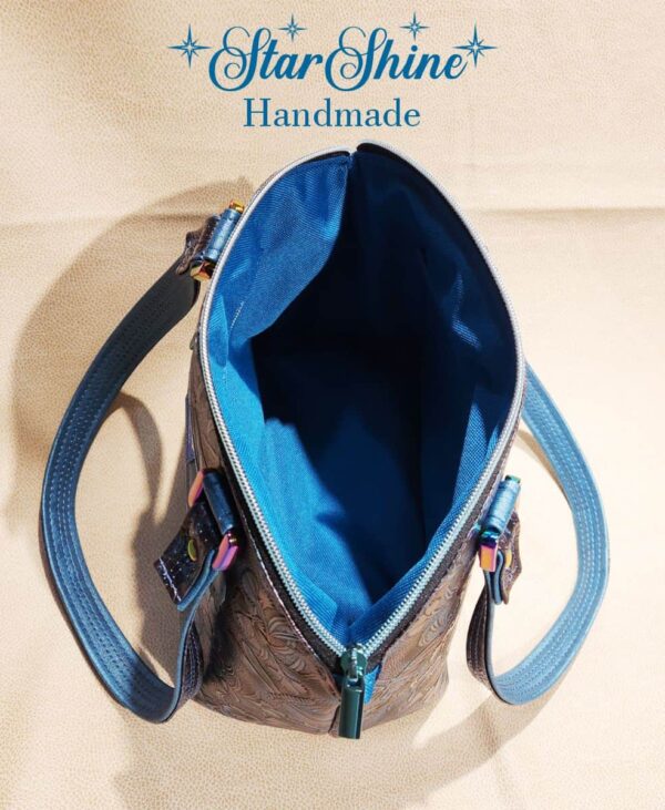 Blue Metallic Dragonfly Handbag