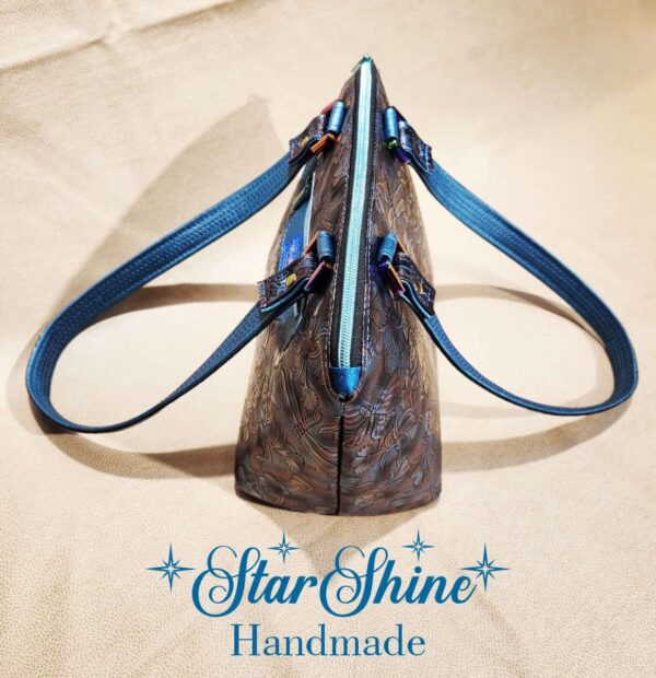 Blue Metallic Dragonfly Handbag