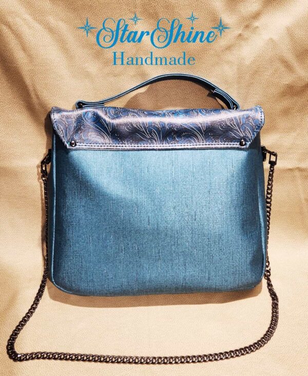 Turquoise Blue Amatista Shoulder Bag - Rear View