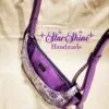 Purple Floral Retro Luna Shoulder Bag - Top view