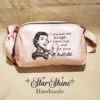 Pearl Pink Convertible Crossbody featuring a vintage inspired sarcastic quote “I Checked My Receipt, I didn't buy any of your bullshit”.