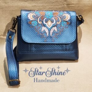 Atlantic Blue Iris Mini Crossbody