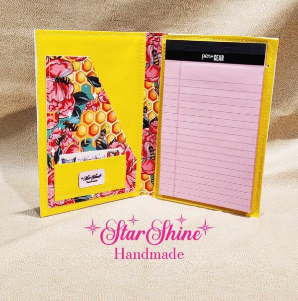 Floral Bee Notebook. Interior view