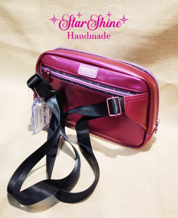 Grow with Flow Magenta Color Shifting Crossbody Bag. Rear View.