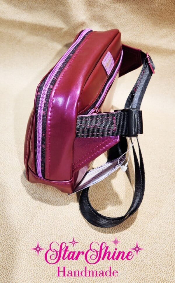 Grow with Flow Magenta Color Shifting Crossbody Bag. Strap