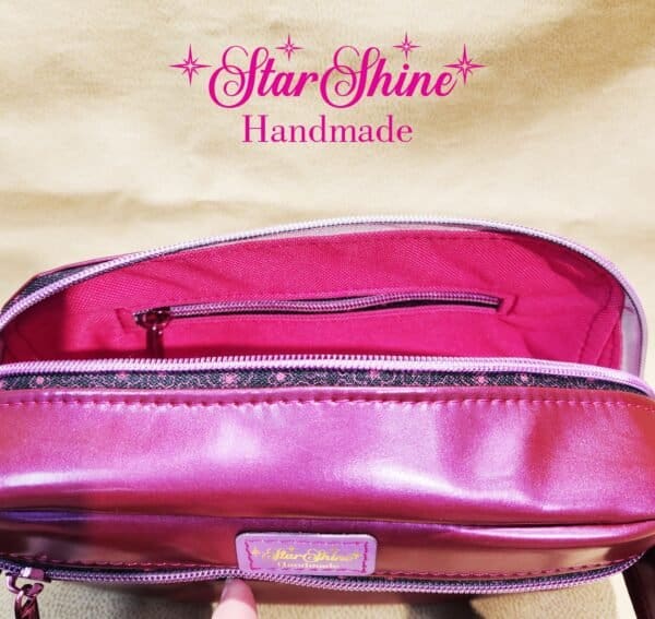 Grow with Flow Magenta Color Shifting Crossbody Bag. Interior view.