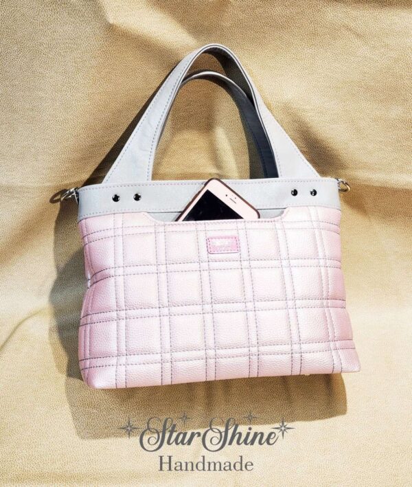 Sparkling Grey and Pink Coupeville Tote