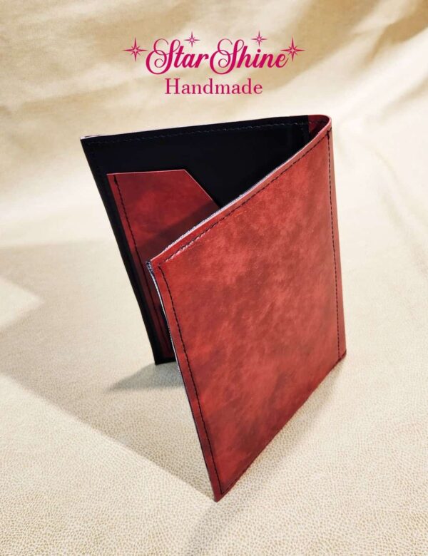 Red Faux Leather Wine Workout Notebook
