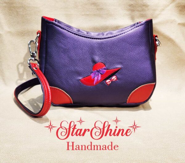 Custom Embroidered Red Hat Shoulder Bag