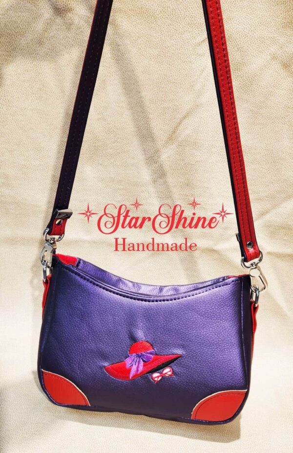 Custom Embroidered Red Hat Shoulder Bag