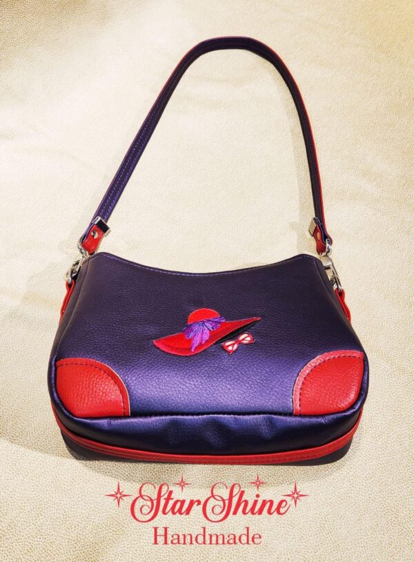 Custom Embroidered Red Hat Shoulder Bag