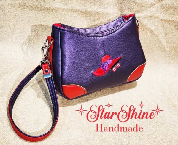 Custom Embroidered Red Hat Shoulder Bag