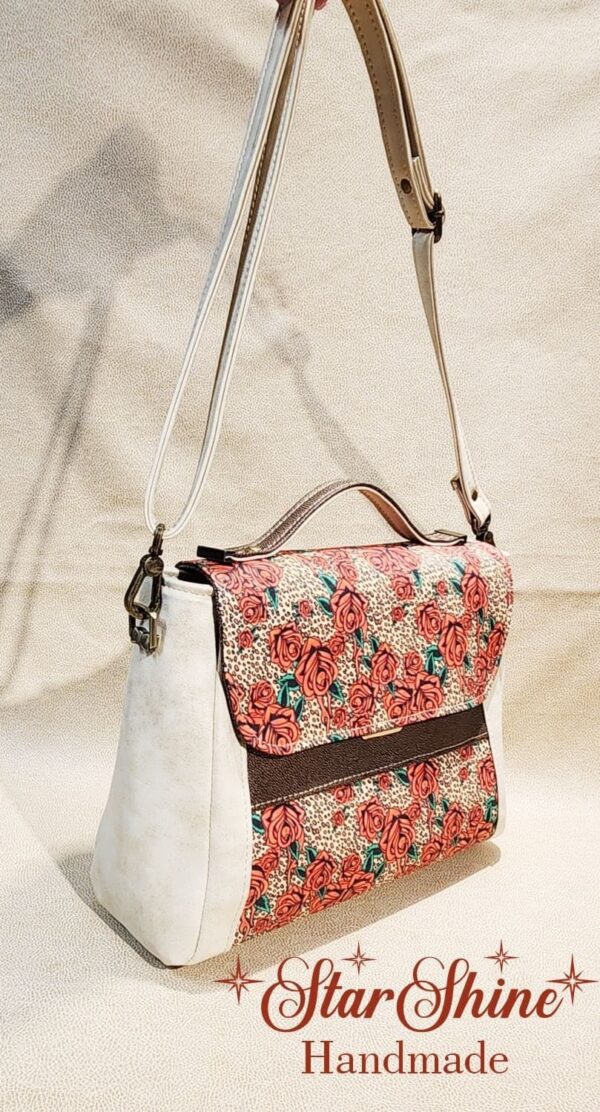 Leopard and Rose Filomena Handbag