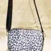Black and White Leopard Print Crossbody