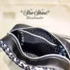Black and White Leopard Print Crossbody. Interior View