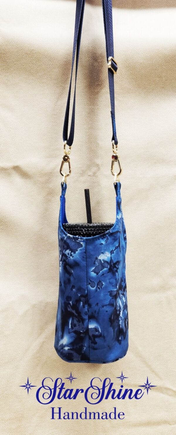 Full rear view of Blue Sun and Moon H2o2Go Crossbody Bag.