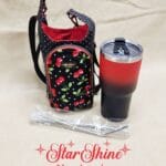 Full front view of Aqua Daisy H2o2Go Crossbody Bag