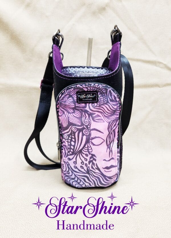 Front view of Purple Goddess H2o2Go Crossbody Bag