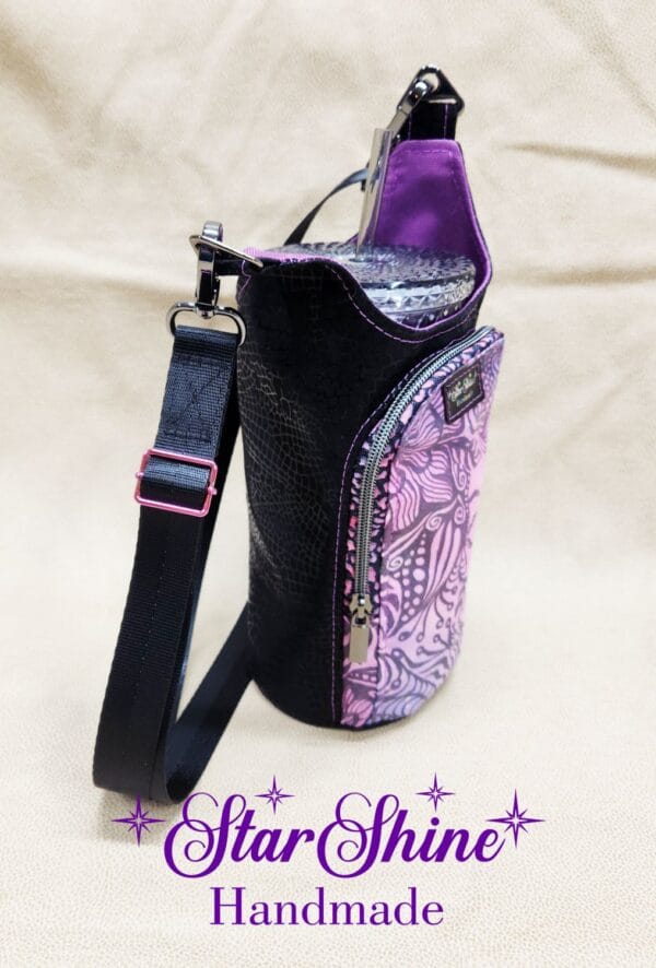 Side view of Purple Goddess H2o2Go Crossbody Bag
