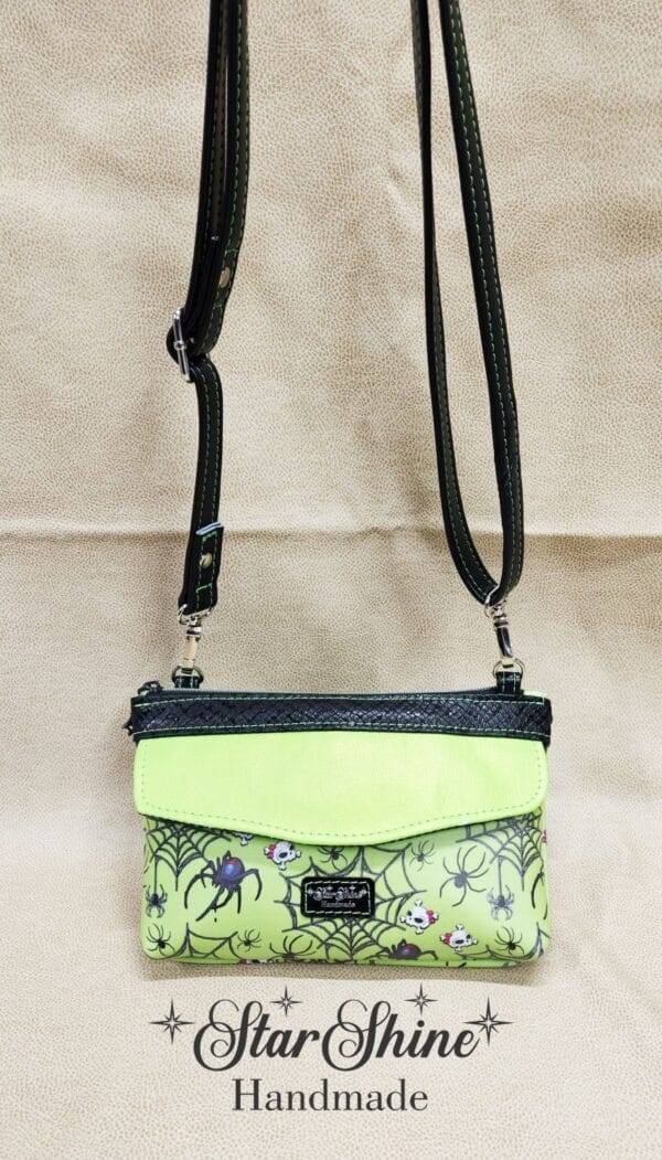 Neon Green & Black Cell Phone Wallet Bag