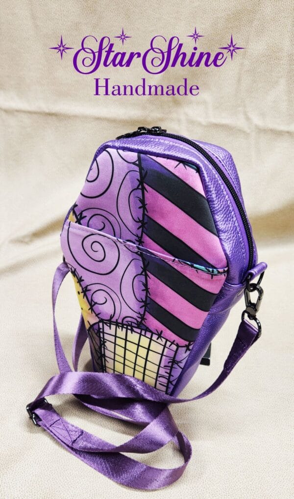 NBC Sally Printed Coffin Crossbody. Top/Rear View.