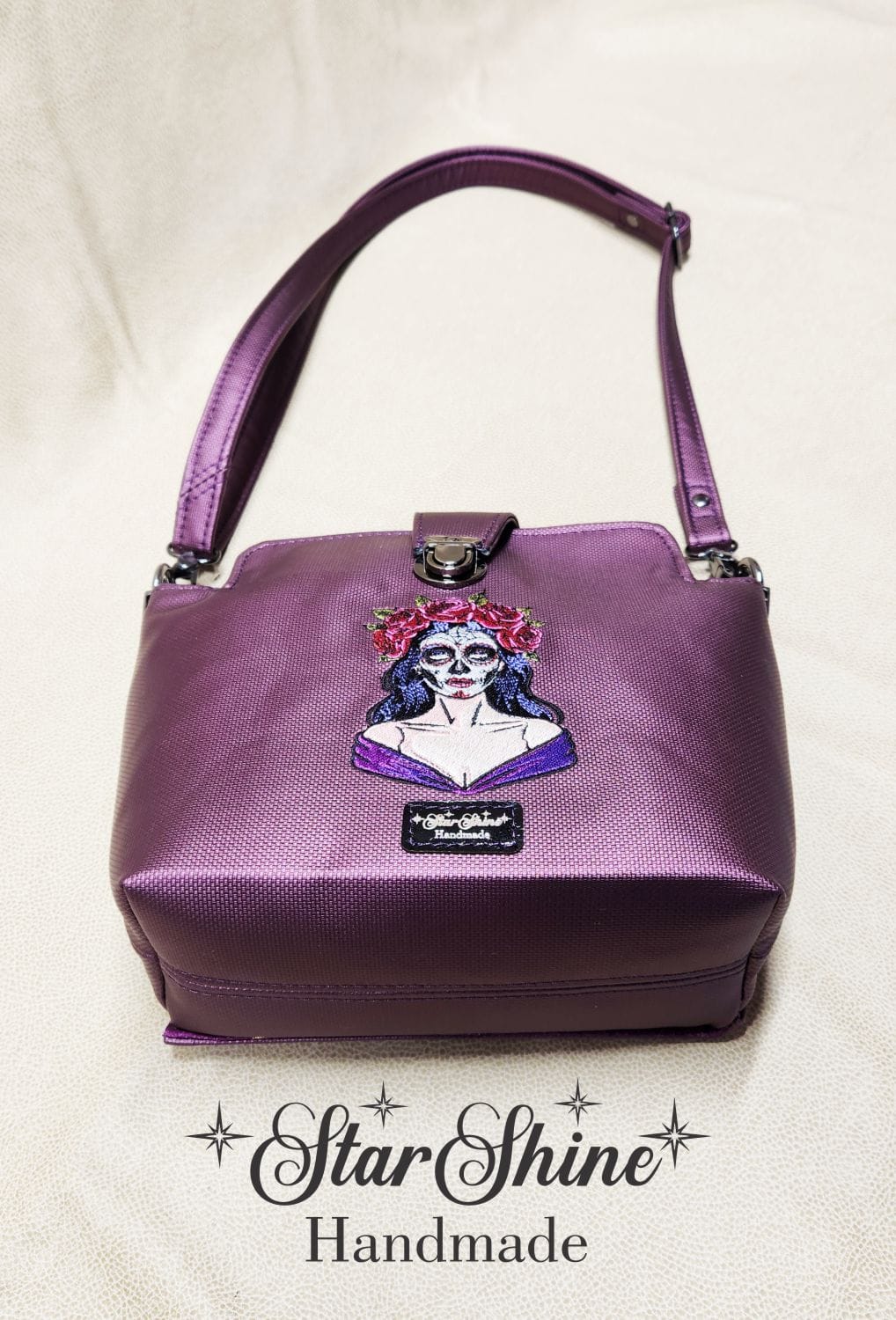 Sangria Los Muertos Crossbody. Bottom View.