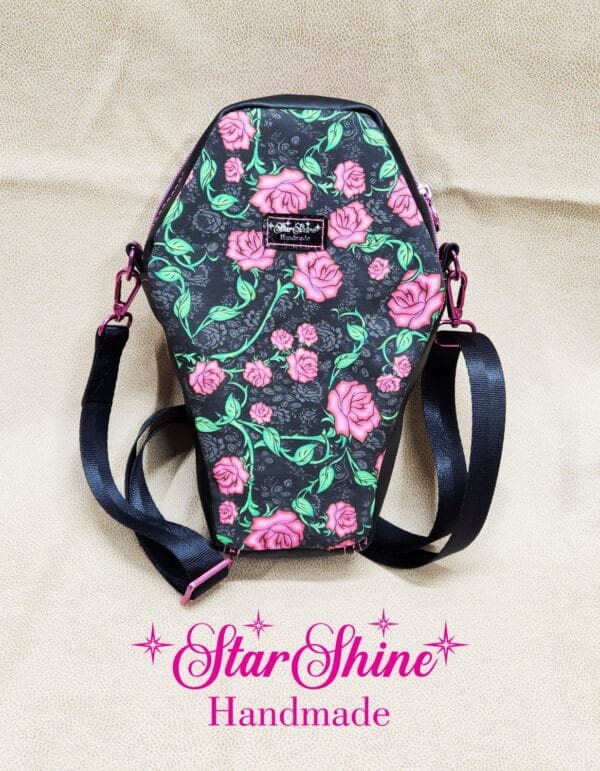 Vines and Roses Coffin Crossbody Bag