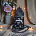 Black and White Polka Dot Fielder. Front View.