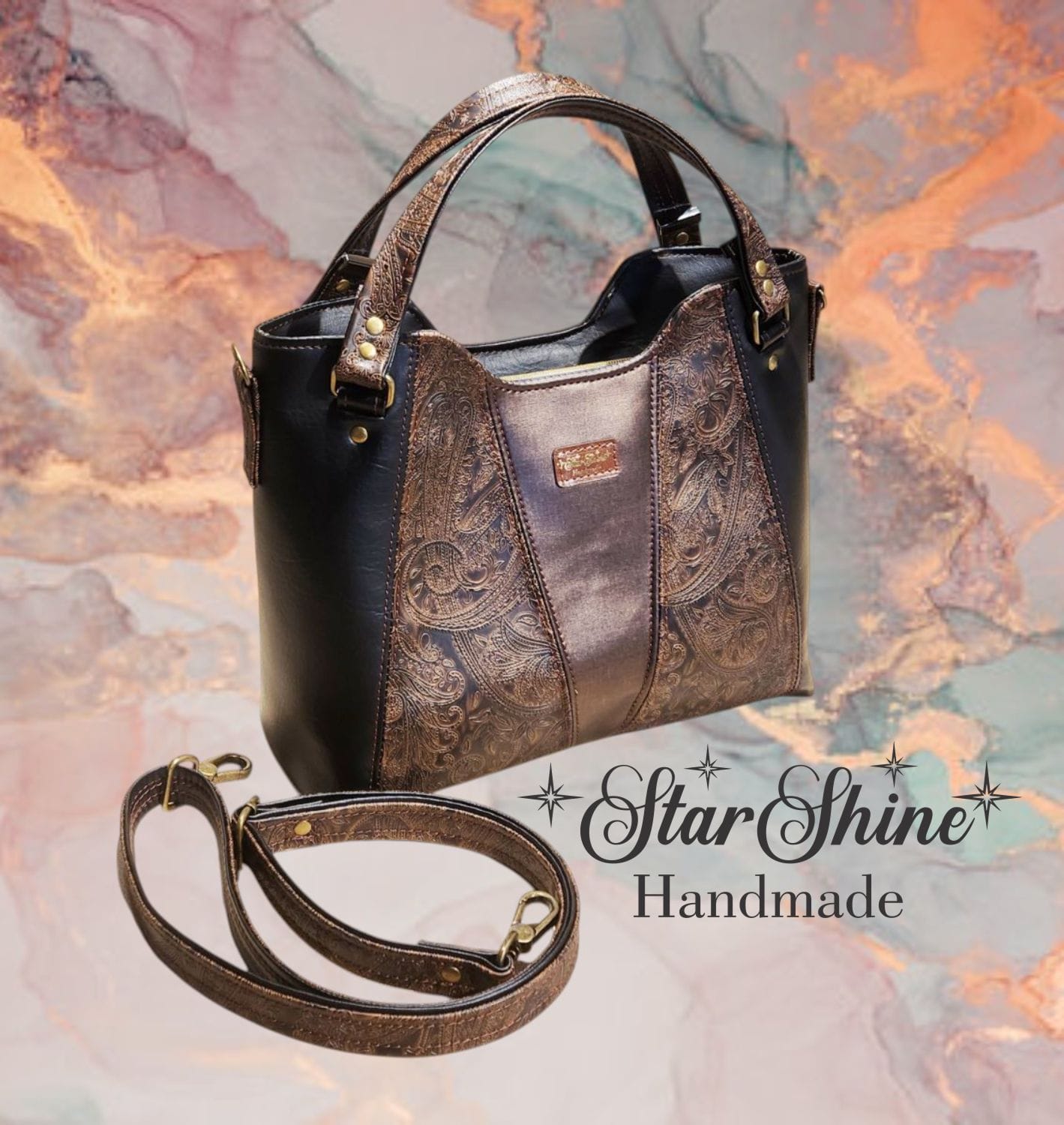 Copper Bliss Handbag. Front View.