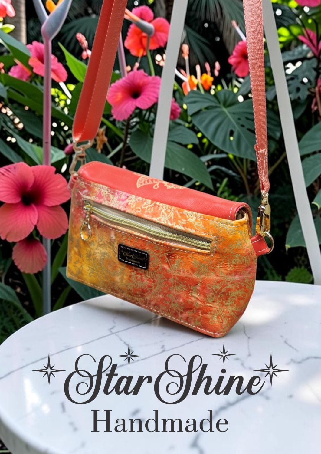 Coral and Rose Batik. Rear View.