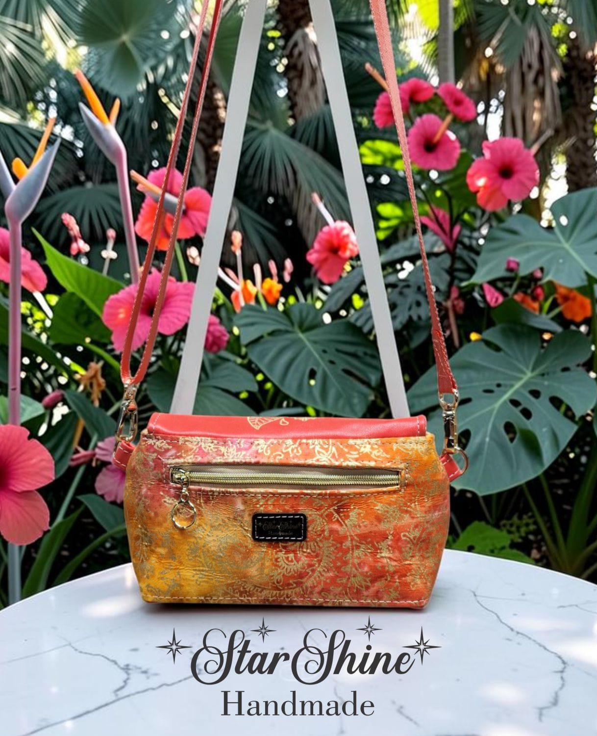 Coral and Rose Batik. Rear View.