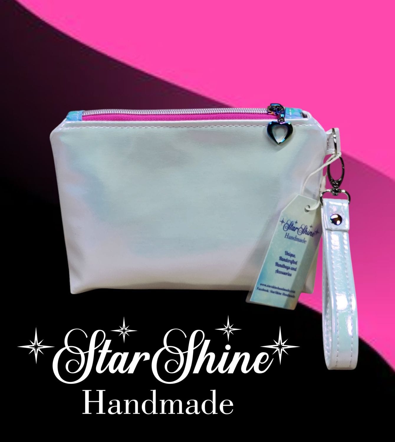 Iridescent Sarcastic Wristlet. Rear View.