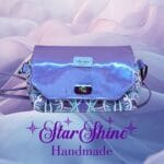 Purple and Aqua Crossbody. Front View.