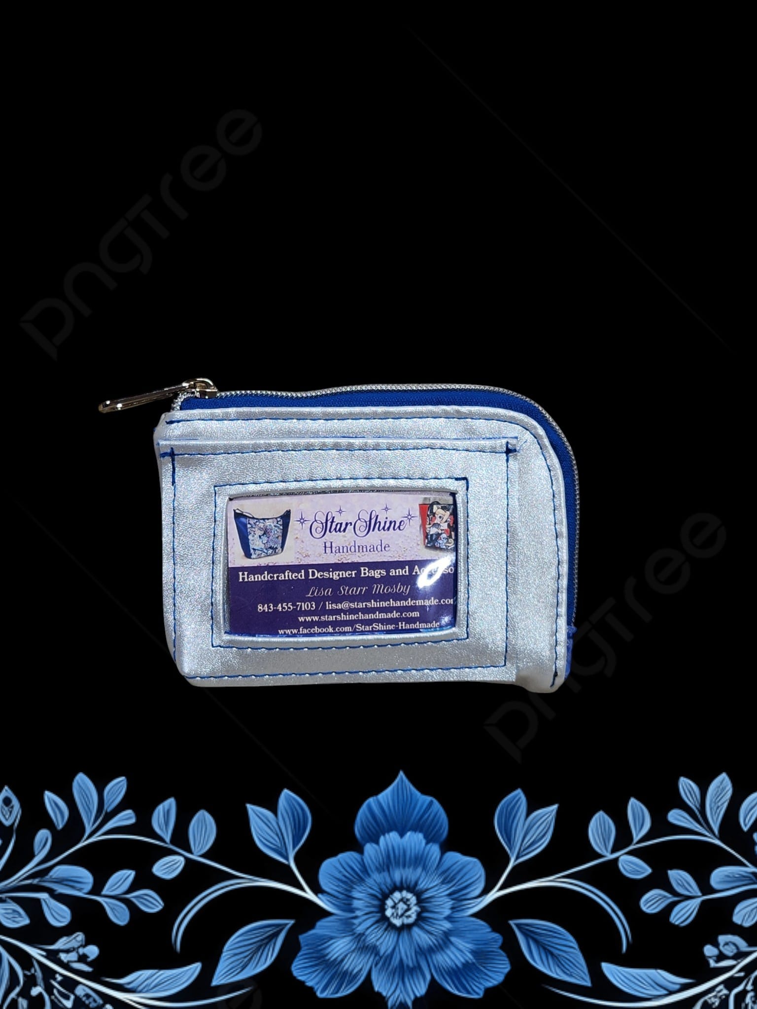 Blue Mandala Mable Crossbody . Matching Wallet