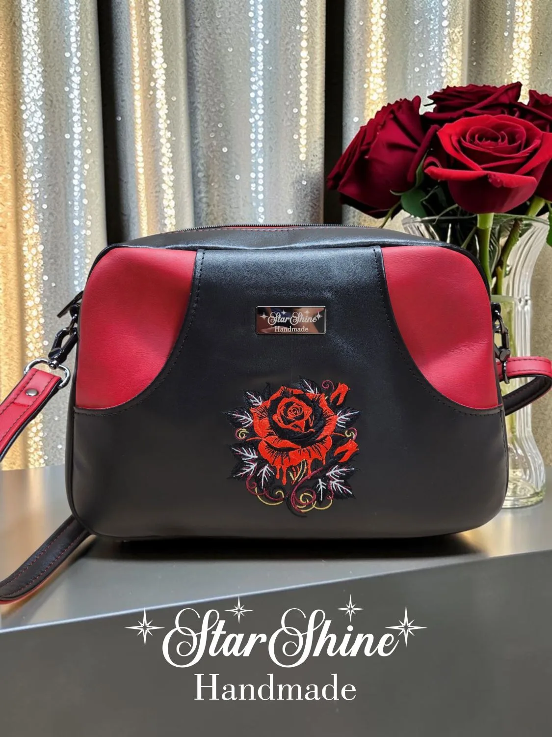 Black and Red Cynthia. Front View.